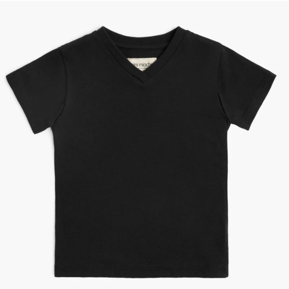 mini mioche organic cotton V neck cloud Tee 1/2